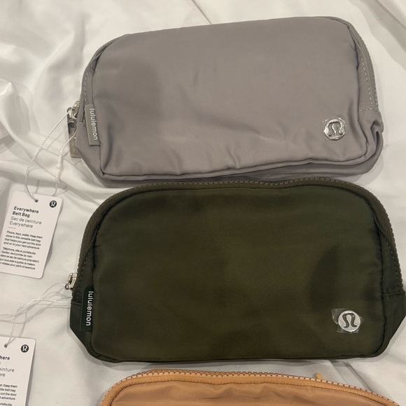 3 bundle Neutral autumn set lululemon athletica Gray, Green, and Tan Belt Bags - Picture 2 of 3